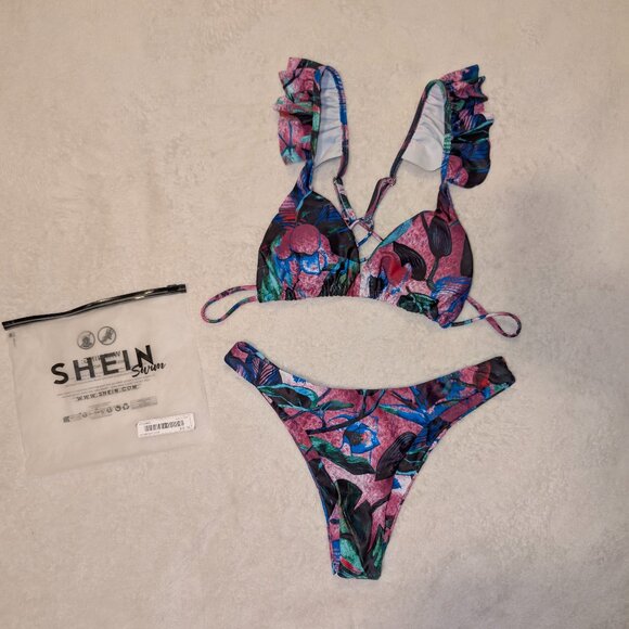 Color Splash 3-Piece Bikini Set - Picture 3 of 7